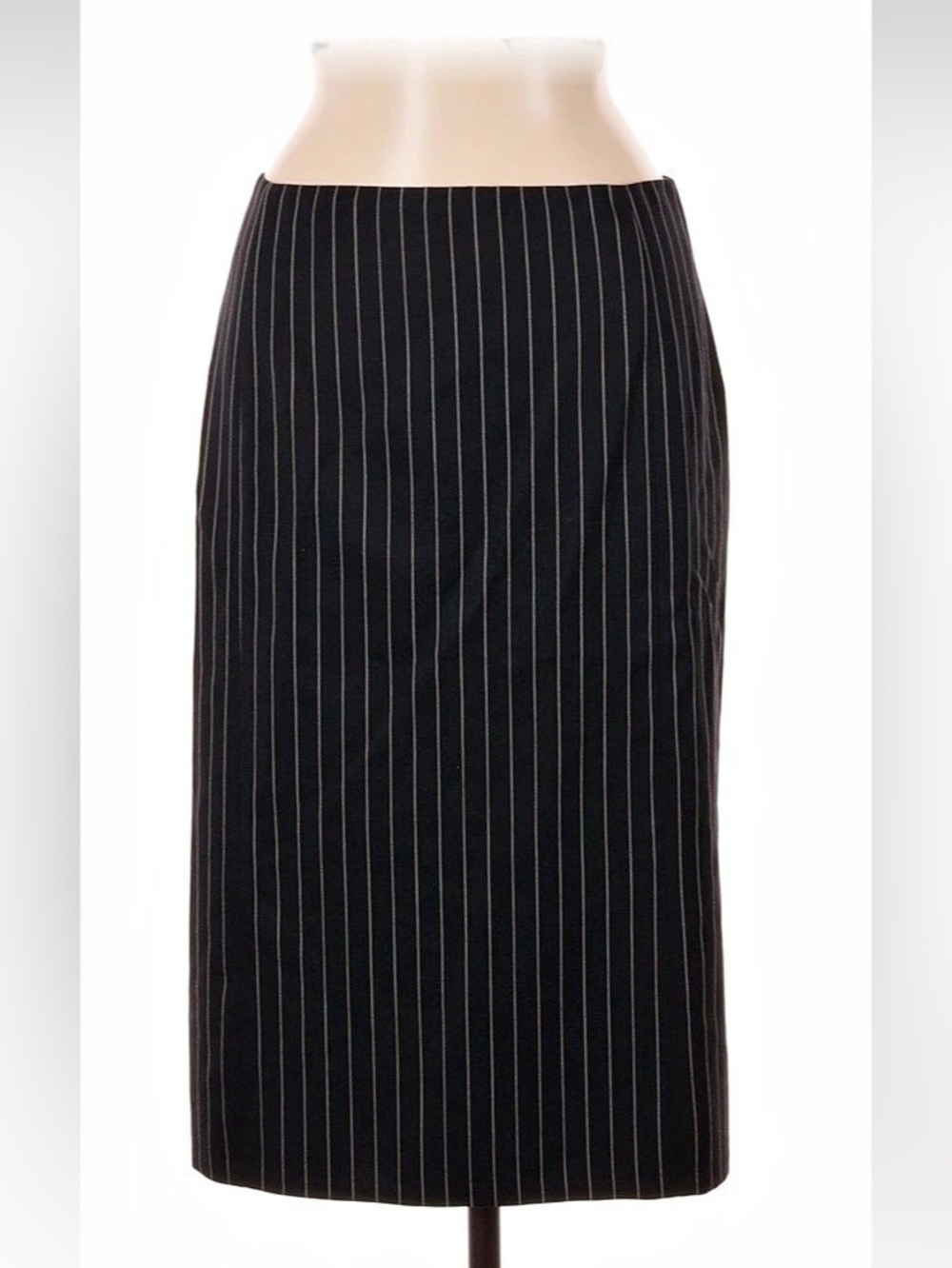 Ralph Lauren black label Pinstripe Midi Skirt in Black Size 6